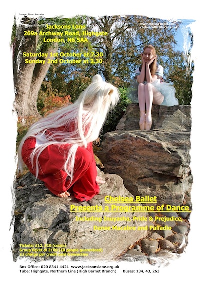 Chelsea Ballet poster for October 2011 performance at Jackson Lane