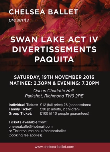 Chelsea Ballet poster for 2016 performance