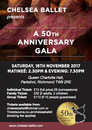 Chelsea Ballet 2017 50th anniversary show poster